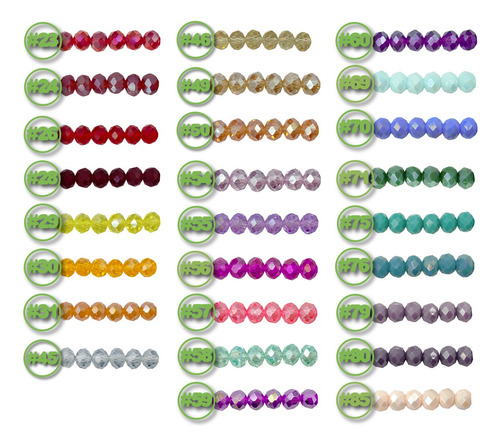 Cristal De Roca 4mm Donas Facetado Armado Bijou X5 Tiras