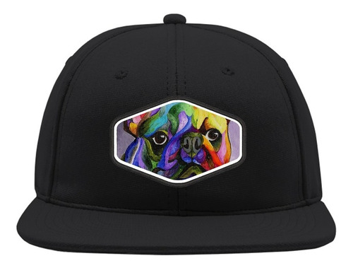 Snapback Perro Pug Colores Gorro Bordado