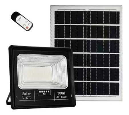 Lampara Foco Solar 100w + Panel Solar Control Remoto