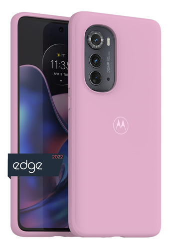 Funda Protectora Suave Para Motorola Moto Edge (2022) - Rosa