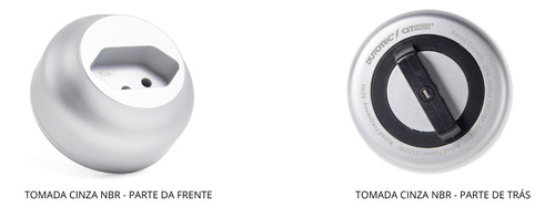 Trilho Energia 1m Multiplug 3 Tomadas + 2 Usb (a+c) - Cinza