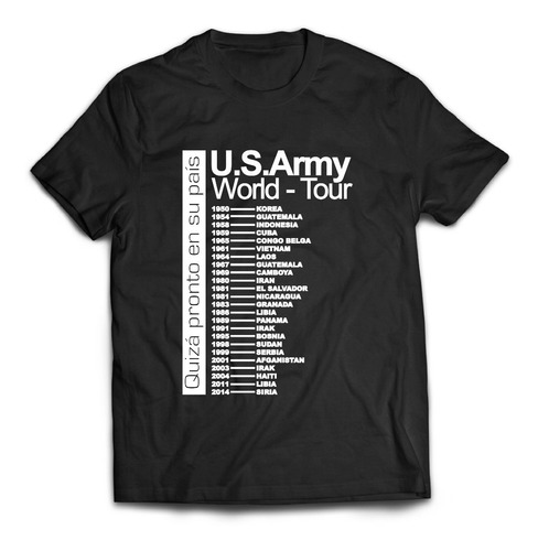 Remera Gira Ejercito Estados Unidos Us Army World Tour Usa