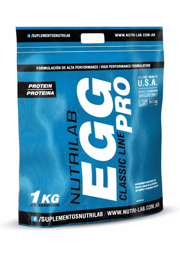 Egg Pro 1kg Nutrilab Proteina De Huevo