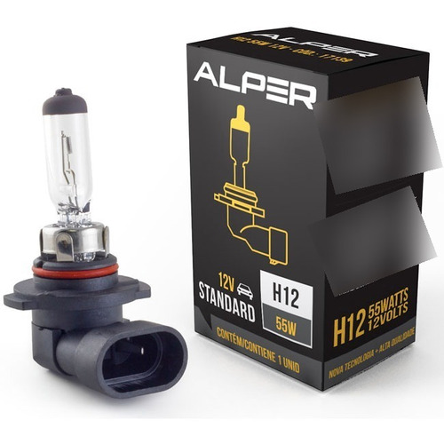 Caixa Com 10 Lâmpadas H12 55w 12v Halógena Original Alper