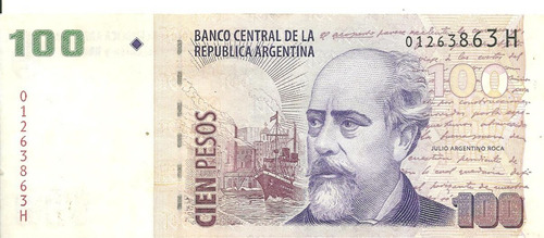 Billete 100 Pesos Convertibles Bot. 3723 Serie H Escaso