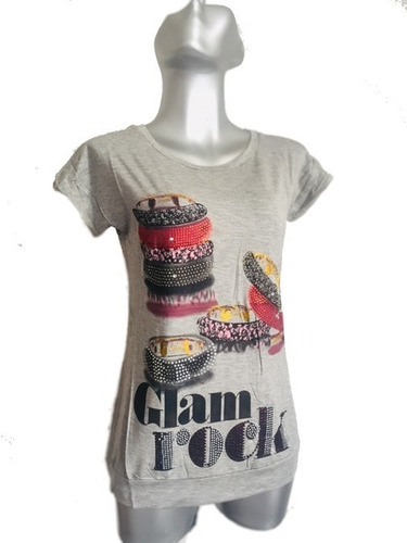 Increíble Blusa Casual Para Jeans Likras Pants Clam Rock Bon