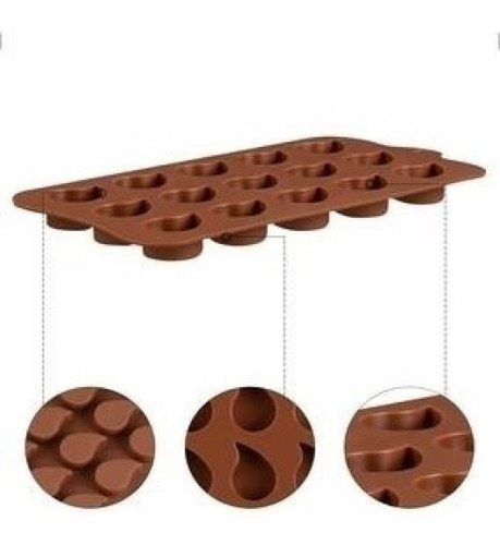 Molde Silicon De 15 Mini Gotitas - Chocolates Gomitas Hielos