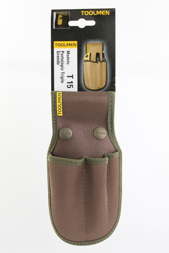 Imagen 4 de 7 de Porta Lapiz Lapiceras Cuter Para Cinturon Toolmen T15 Triple