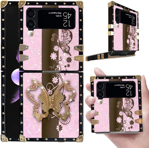 Funda Para Samsung Galaxy Z Flip 4 Con Soporte De Mariposa 