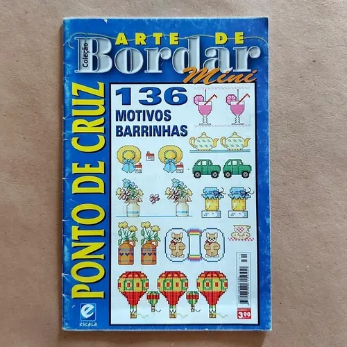 comprar Revista Arte De Bordar Mini N71 Ponto Cruz 136 Barrinhas S2