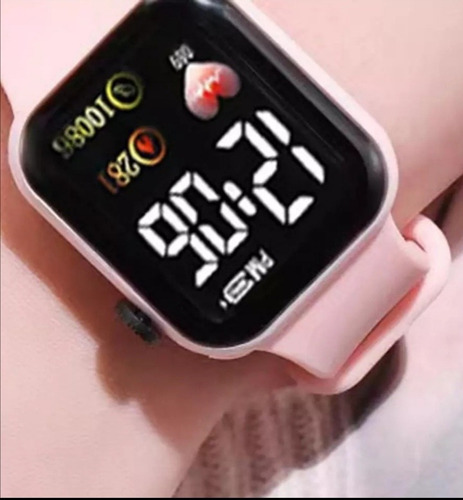 Reloj Digital Led Rosa Para Niñas Deportivo 