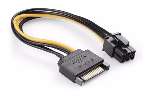 Cabo Vga Pciex 6 Pin 1sata Macho Fonte Bitcoin Mineração 014