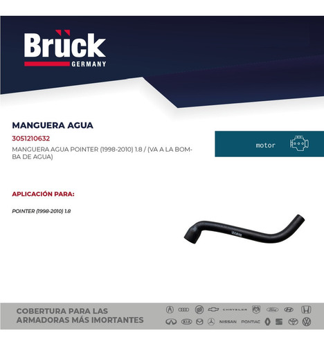 Manguera Bomba Agua Pointer Pickup 2003 3051210632