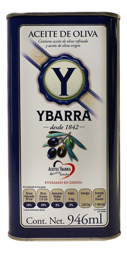 Ybarra Aceite De Oliva Puro 946 Ml