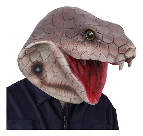 Capa De Rosto De Cobra Assustadora De Halloween Horror Latex