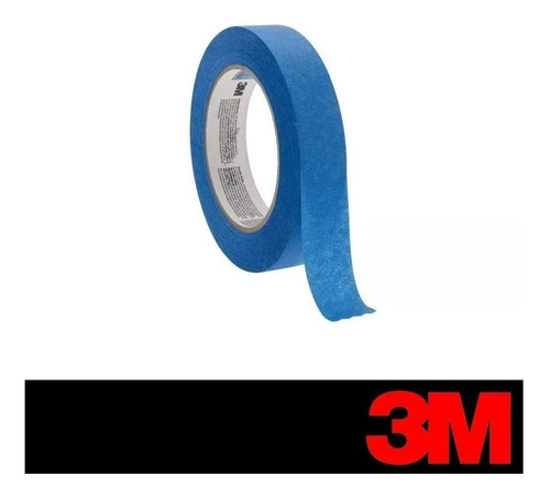 Cinta 3m Azul Papel Enmascarar 24mm X50m Para Pintar Hogar