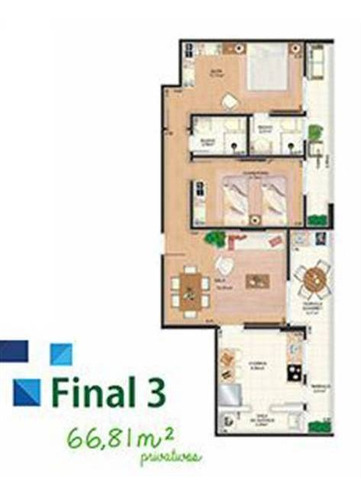 Imagem 11 de 12 de Apartamento, 2 Dorms Com 82.32 M² - Caiçara - Praia Grande - Ref.: Myz14 - Myz14
