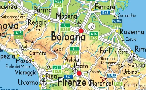 Mapa Fisico De Italia, 16.5 X 23.3 Pulgadas, Papel La...