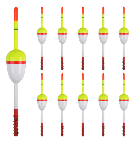 Orootl Flotadores De Pesca Y Bobbers 10 Piezas De Madera D