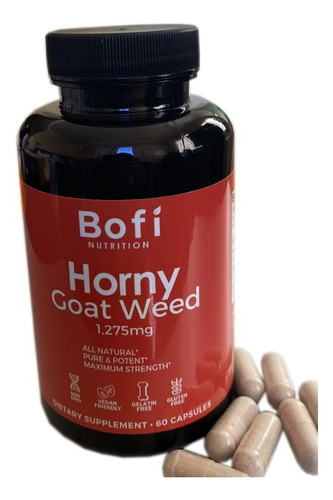 Bofi Horny Goat Weed Para Hombres Y Mujeres, 1,275 Mg De Mxi