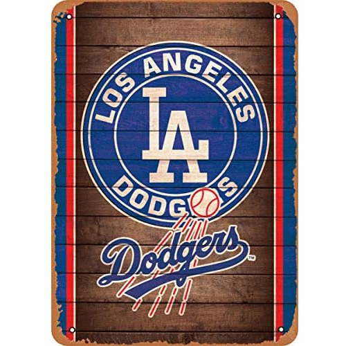 Placa Metálica De Aspecto Vintage De Dodgers De Ángel...