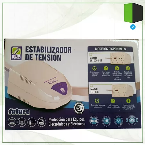 Estabilizador De Tension 1000w Sur Electric 6 Tomas