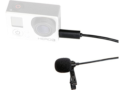 Microfono Compatible Para Gopro Mini Usb + Clip Collar