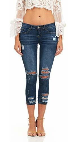 Cover Girl Jeans Ajustados Ajustados Y Desgastados De Talla 