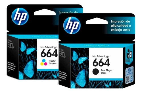 Gratis!! Combo Cartucho Tinta Hp 664 Negro + Tricolor 