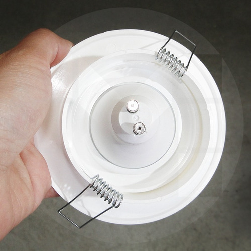 Imagen 5 de 10 de Spot Led Embutir Circular Plastico + Dicro Led 7w Pack X 10