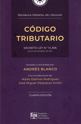 Libro: Código Tributario / Andres Blanco - M. D. Rodriguez