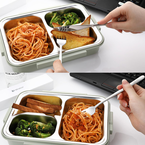 Utensilios De Viaje Devico Con Estuche, Cubiertos De Campame