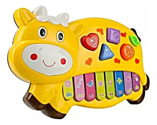 Piano Organeta Musical Juguete Bebes Animal 23cm Niños Luces