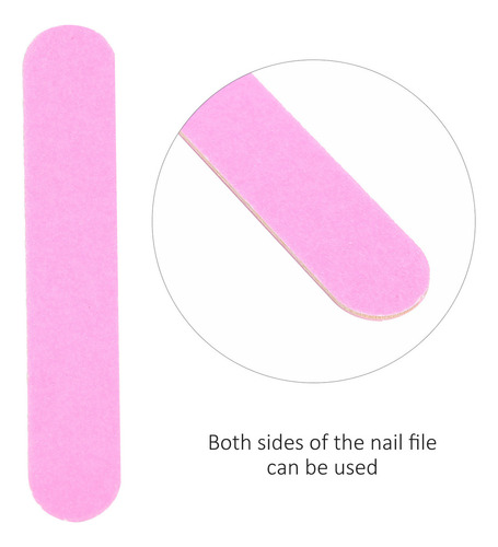 Limas De Manicura Desechables, 100 Unidades, Uñas De Doble C