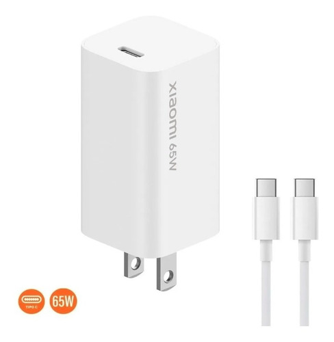 Cargador Xiaomi 65w  Original Fast Charger + Cable Tipo C