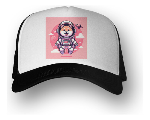 Gorra  Shiba Inu Vestido De Astronauta Pink