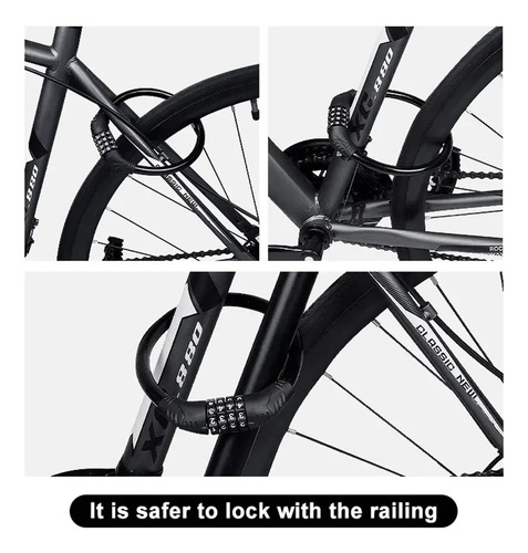 Candado De Bicicleta Con Combinación De 4 Dígitos De Grado