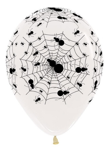 Globo Cristal Halloween Araña * 12 Unidades, R-12