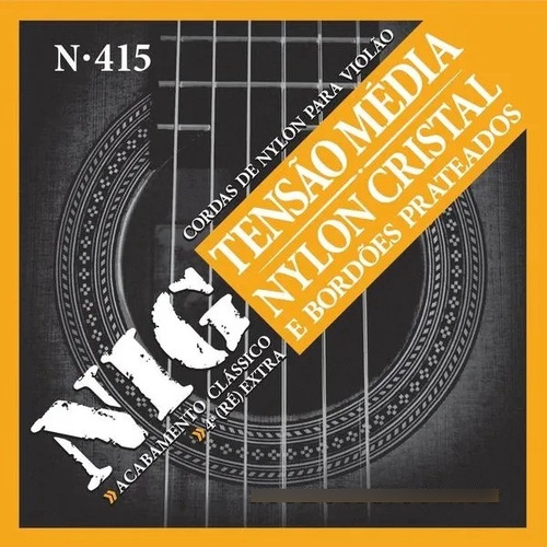 Cuerdas De Guitarra Acustica Nig N415 Nylon Tension Normal