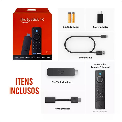 Fire Tv Stick 4k 2th Inclui Comandos Da Tv Com Atalhos Smart
