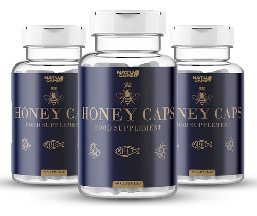 Pague 4 Leve 5 Un De Honey Caps-300 Cápsulas- Envio Imediato