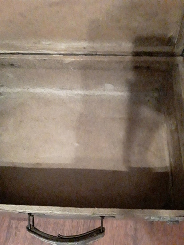 Valija, Caja Guardar, De Madera Forrada En Papel. Tipo Cuero