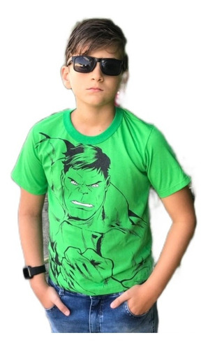 Imagem 2 de 9 de Kit 3 Camiseta Infantil Juvenil Menino Personagens Herois