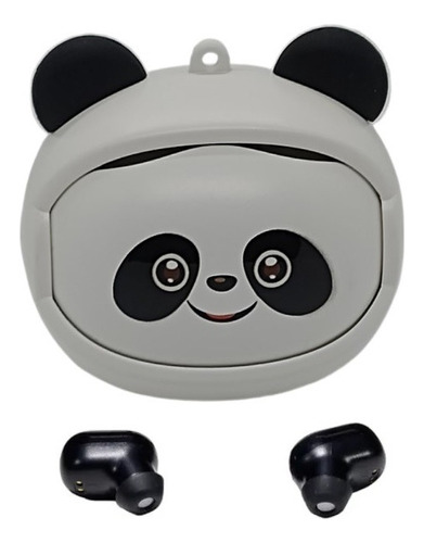 Audífonos In-ear Inalámbricos Diseño Animales Bluetooh Color Panda Blanco