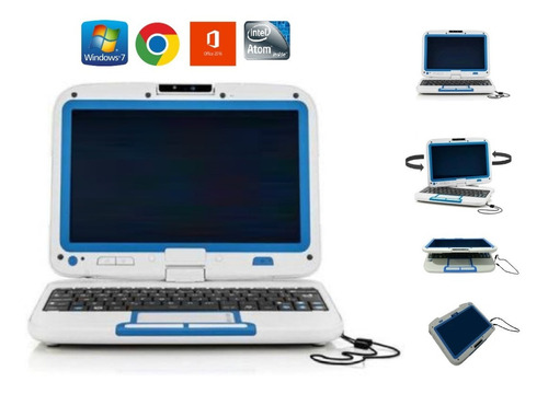 Netbook 2 Em 1 Tablet Intel Atom Memoria 2gb Windows E Hdmi Cor Branco