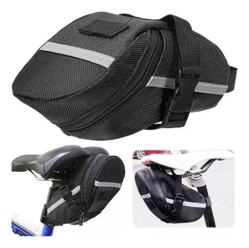 Bolso Bajo Asiento B-soul Color Negro Para Bicicleta