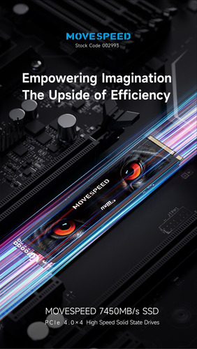Movespeed Ssd 2tb 7450 Mb/s Nvme M.2 2280 Pcie 4.0x4 Preto