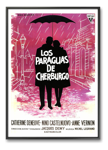 Cuadro Decorativo Afiche Película Los Paraguas De Cherburgo