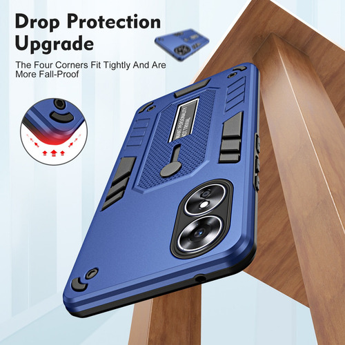 Funda Para Oppo A17/a17k, Soporte Metálico Anticolisión