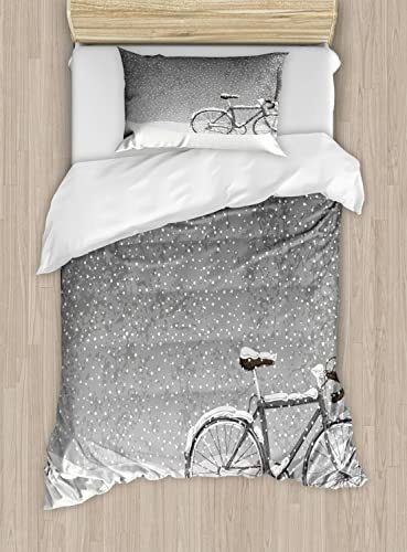 Anbesonne Invierno Duvet Cover Sets, Bicicleta 3bfnw